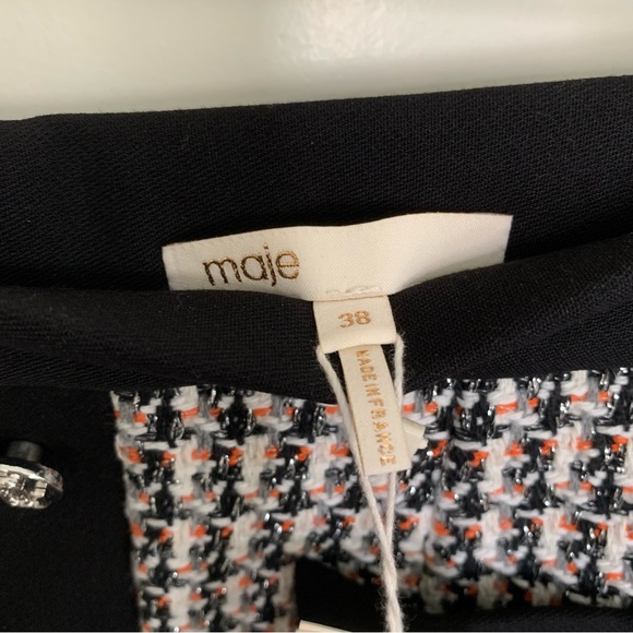 Maje Tweed mini skirt size 38 NWT - Picture 5 of 6